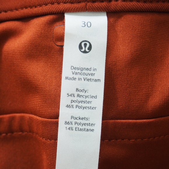 Lululemon Women's City Sleek High-Rise 5 Pocket Short 4" Dark Terracotta Size 30 - Picture 12 of 14